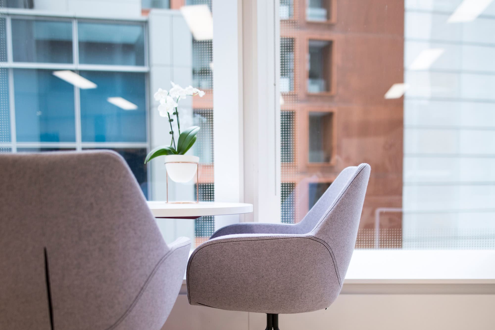 Meeting room city skyline