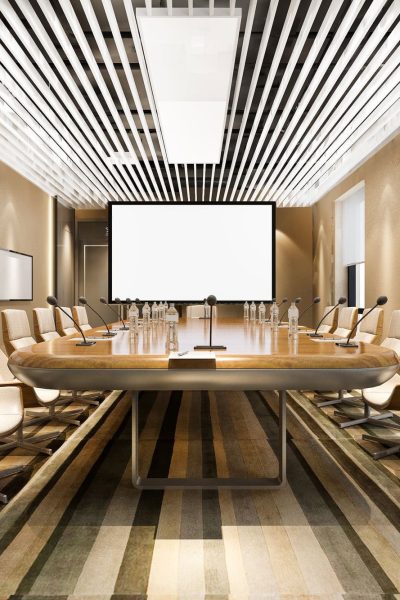 3d rendering business meeting room in office building
